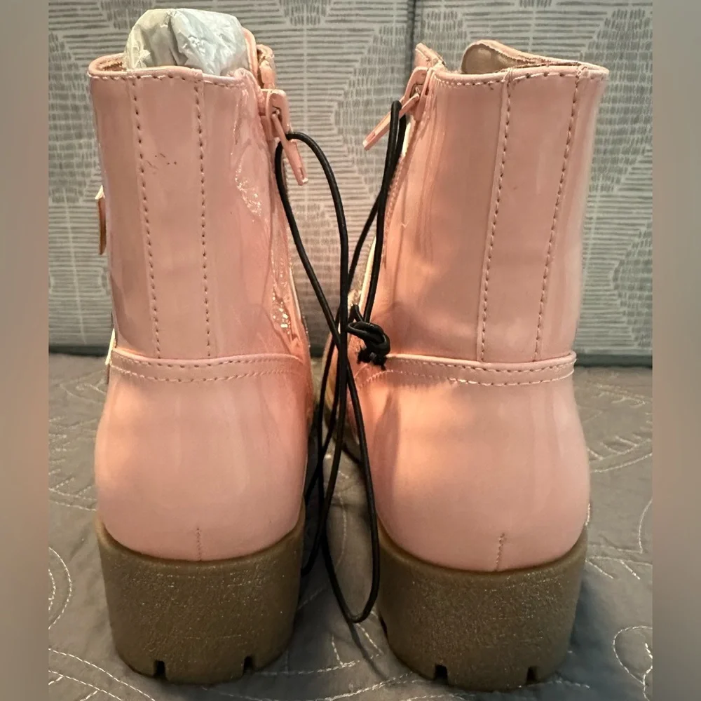 Pop Big Girls Blush Pink Kenneth Flat Heel Booties NWT Size Big Girls 5